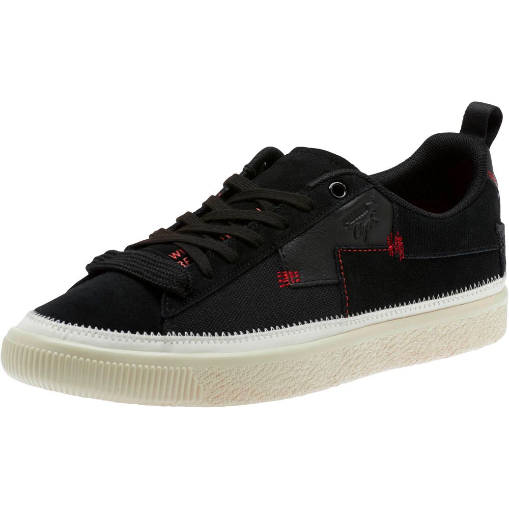 Puma Clyde #REFORM Férfi Sportcipő - Fekete/Fehér/Piros ( Hungary - ZOFNR1958 )
